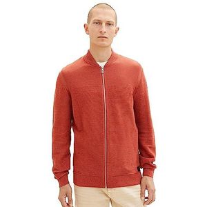 TOM TAILOR Herenvest, 32799 - Red Tonal Multi Structure, XL