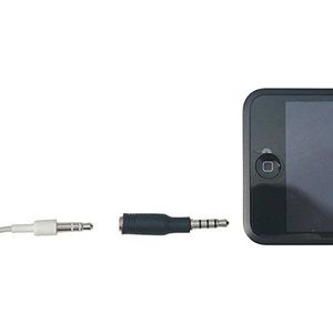 System-S hoofdtelefoon audio-adapter 3,5 mm 3-polig naar 3,5 mm 4-polig voor tablet mobiele telefoon smartphone
