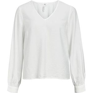 OBJECT Dames Objjacira L/S V-hals Top Noos blouse met lange mouwen, cloud dancer, 36