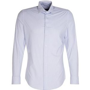 Seidensticker Zakelijk overhemd voor heren, slim fit, stretch, kent-kraag, lange mouwen, stretch, lichtblauw, 41