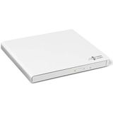 Hitachi-LG GP57 Externe draagbare Super Multi DVD-brander, Ultra Slim, USB 2.0, DVD+/-RW, CD-RW, DVD-ROM/RAM compatibel, TV-aansluiting, Windows 10 & Mac OS, wit