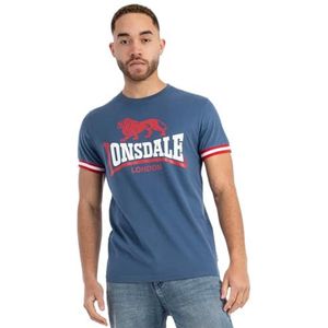 Lonsdale KERGORD T-shirt met normale pasvorm, Navy/rood/wit., L, 117523