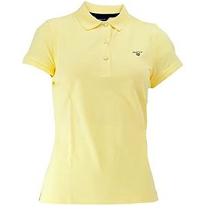 GANT Dames MD. Summer Pique Polo hemd, Lemonade Yellow, Standaard, citroenade geel, S