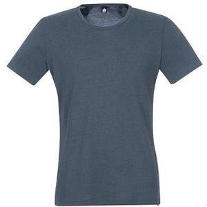 Trigema T-shirt voor meisjes met elastaan - nauwsluitend gesneden (slim fit) - elastisch - ronde hals -502201, Jeans-melange, 164 cm