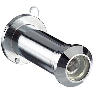 Deurspion diameter 12 mm | verchroomd messing | groothoek 170 graden | incl. kap