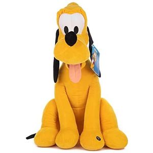 Famosa Softies Disney 760021692 pluche figuur ""Pluto"", middelgroot, zacht, wollig, met grappig geluid, cadeau voor alle leeftijden