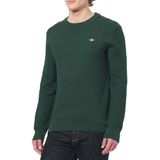 GANT Micro Textuur C-hals, Tartan Green, S