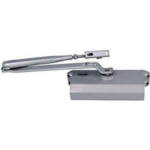 Amig - Automatische deursluiter voor deuren met max. gewicht 40 kg en max. breedte 85 cm - met houder | van aluminium zilver | voorkomt ongelukken door houders of luchtstromen | incl. schroeven