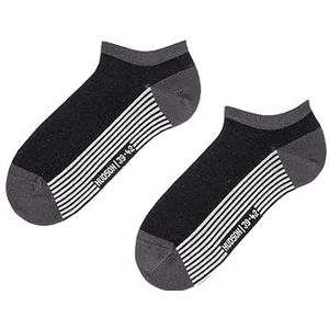 Hudson Sporty Stripes Sneakersokken voor heren, kleur zwart, maat 39-42, Black 0005, 39-42 EU