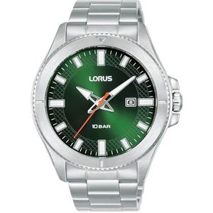 LORUS Analoog herenhorloge kwarts met roestvrijstalen armband RH997PX9, zilverkleurig