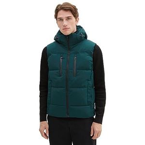 TOM TAILOR Heren 1037355 vest, 10834-Deep Green Lake, XXL, 10834 - Deep Green Lake, XXL