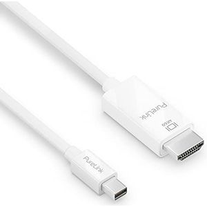 PureLink Mini DisplayPort naar High Speed HDMI-kabel, 4K Ultra HD 60Hz, 18GB/s bandbreedte, vergulde stekkercontacten, 1,50m, wit
