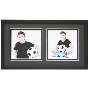 Deknudt Frames S43DK2-P2-13.0X13.0 Zwarte fotolijst voor 3 foto's 43,2 x 26,2 x 3,7 cm
