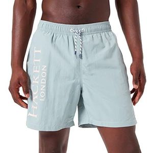 Hackett London Heren Branded Volley Shorts, 9lsgrey Mist, XS