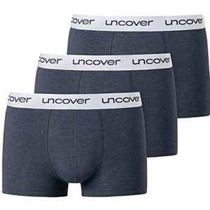 Uncover by Schiesser Function boxershorts voor heren, actief ondergoed, verpakking van 3 stuks, ademend, donkerblauw, L