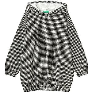 United Colors of Benetton Sweatshirt met capuchon voor meisjes en meisjes, Bianco E Nero 62e, 140 cm