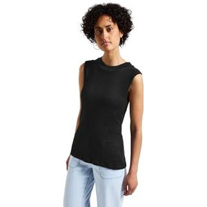 T-shirt - Dames - Mouwloos - Schildpadkraag - Viscose Mix met Stretch