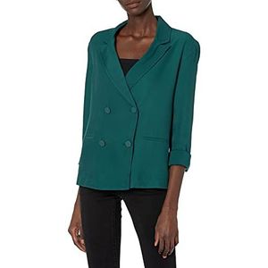 Armani Exchange Double Breast Blazer voor dames, Sea Moss, eén maat grote maten