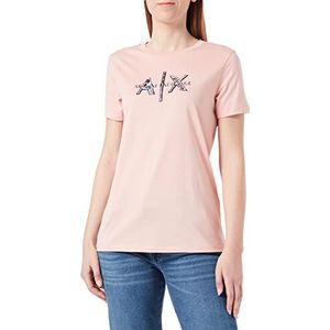 Armani Exchange Dames Regular Fit, Sequinned Logo T-Shirt, Lady, Small, Lady, S