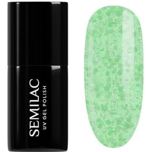 Semilac - Hybrid 494 Frozen Pistache - Nagellak - 7 ml - Semi-transparant met Witte Vlekken