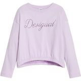 Desigual - Effen T-shirt - Katoen - Lange Mouwen - Strasslogo