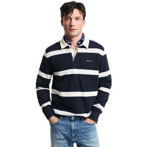 GANT Yarn Dyed Striped Heavy Rugger, evening blue, XXL