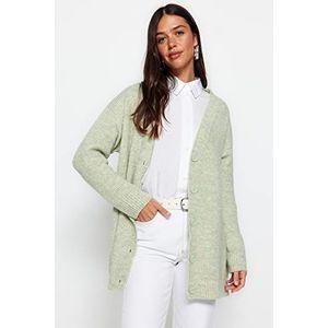 Trendyol Vrouwen Recht Lange Mouwen Regelmatige Hijab Vest Trui, Mint, L Vrouw, Munt, L