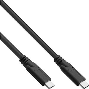 InLine® USB 3.2 Gen.1x2 kabel, USB type-C stekker/stekker, zwart, 3m