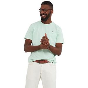 Joe Browns Basic T-shirt voor heren, borstzak, korte mouwen, ronde hals, groen, XXL