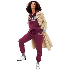 GAP Fleece joggingbroek met logo voor dames, Ruby Wijn, XS