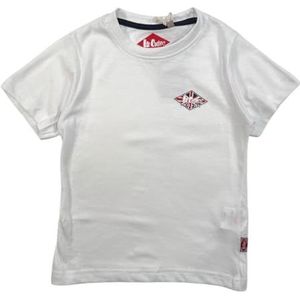 Lee Cooper, T-shirt, jongens, meisjes, (4 tot 14 jaar), poloshirt, tanktop, overhemd, bedrukt, kleding, uniseks, kinderen, sport, ademend, model GLC80701 TS S2-6A, wit, Wit, 6 Jaar