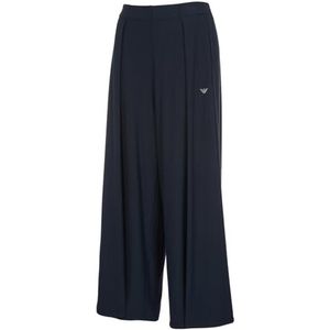 Emporio Armani Dames Dames Dames Loose Fit Pants Viscose Fleece Sweatpants, marineblauw, XL