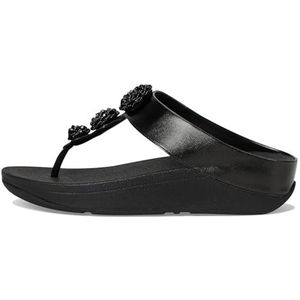Fitflop - Fino Beadie-button - Teen-Post-sandalen - Zwart