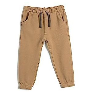 Koton Babyboy Jogger Sweatpants Brushed Interior Trekkoord Gedrukt Katoen, 545 (bruin), 3-4 jaar