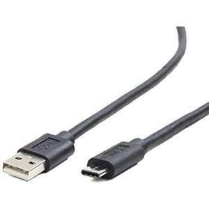 Gembird CCP-USB2-AMCM-1M USB 2.0 naar Type-C kabel (AM/CM), 1 m zwart