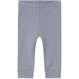 NAME IT Baby Jongens Nbmwillitus Wool Longjohn Noos Leggings, grijs, 74 cm