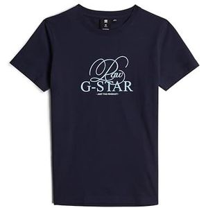 G-STAR RAW T-shirt SS Regular Dames T-Shirt, blauw (Osaka Blue D25556-01-3873), 6 años