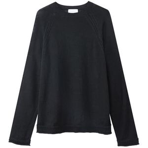 Diana Studio, Paricollo Heren, 100% linnen, effen, lange mouwen, gemaakt in Italië, zwart, XL, Zwart, XL