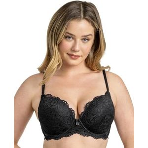 Smart & Sexy Push-upbeha met beugel voor dames met maximale decolleté, Zwart, 75A