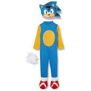 Rubie's Officiële Sonic The Hedgehog Kinder Fancy Dress , Geel, Klein (3-4 jaar)