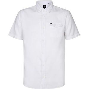 PETROL INDUSTRIES Herenhemd met korte mouwen, effen, M-1040-SIS443; Kleur: Lichtwit, Maat: XXL, Helder wit, XXL