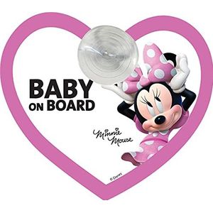 Autobord Baby on Board Minnie Mouse Zuignap Bevestiging