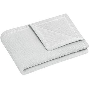 Julius Zöllner Knuffeldeken maat 70/100, Made in Germany, 100 procent katoen-mousseline, Oeko-Tex Standard 100, grijs