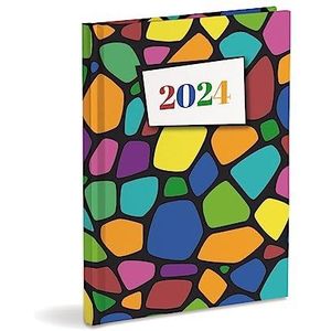 Dagplanner, organizer, 2024 cm, 15 x 21 cm, gesloten, januari-december 2024, hardcover