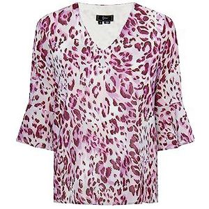 LYNNEA dames blouseshirt, lila meerkleurig, L