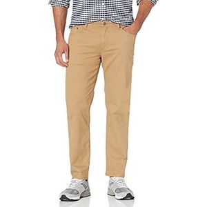 Amazon Essentials Heren Relaxed-fit 5-Pocket Stretch Twill Pant,Donkere Kaki,38W / 34L