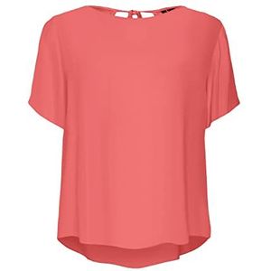VERO MODA Vmmenny Ss WVN Ga Top voor dames, Georgia Peach, S
