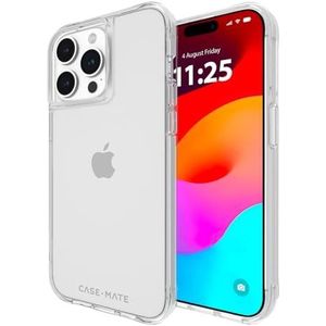 CASE-MATE Stoer iPhone 15 Pro Max Hoesje - Doorzichtig [12FT valbescherming] [Compatibel met draadloos opladen] Slank telefoonhoesje voor 15 Pro Max 6,7 inch, schokbestendige hoes met anti-vergeling,