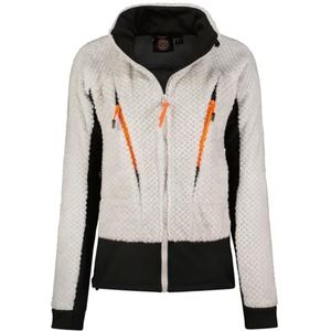 Geographical Norway Uliste Lady Warme fleece voor dames, warm, ritssluiting, jas, herfst, winter, lente, warm, dames, lange mouwen, trui, bont, zacht, comfortabel, outdoor (lichtgrijs L), Lichtgrijs,