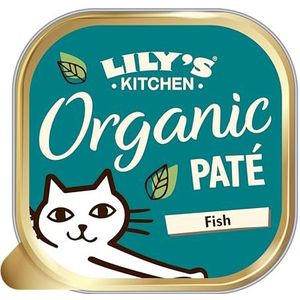 Lily's Kitchen Volwassen Organic Fish Dinner Complete Wet Cat Food, 19 x 85 g